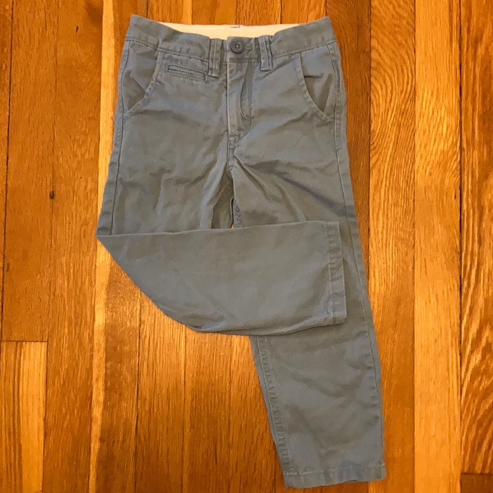 Light blue boys GAP zip fly & adjustable chinos.